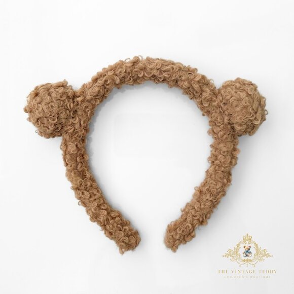 Other - NWT Cute Girls Plush Teddy Bear Headband Kids Accessories Teddy Hair Band Brown